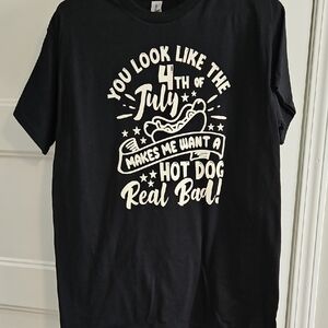Black Graphic Dog T-Shirt